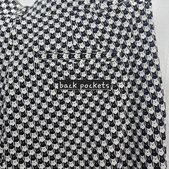 Betabrand Catstooth Dress Pant Yoga Pants L Short Petite NWOT Black White Cat - Picture 13 of 16